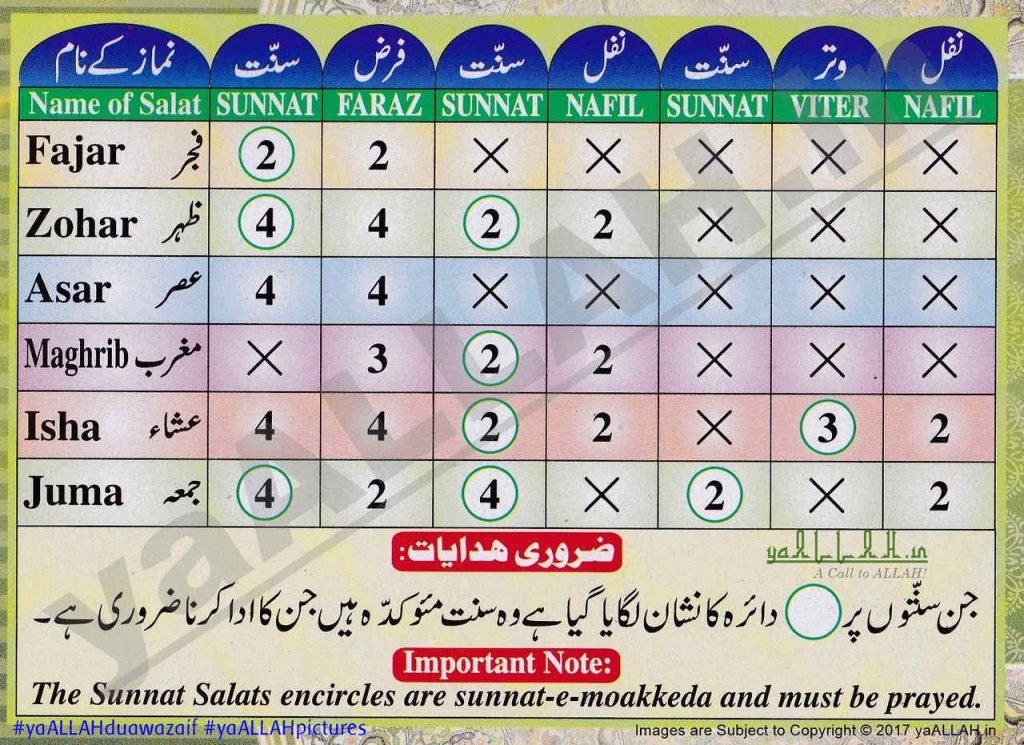 Islams Praying Ibadat Namaz Types Procedure- yaALLAH.in